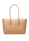 Ralph Lauren Tanner Pebbled Leather Satchel Bag, Light Tan
