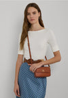 Ralph Lauren Marcy Leather Convertible Crossbody, Tan