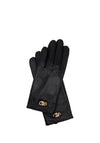 Ralph Lauren Oval Logo Leather Gloves, Black