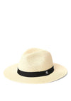Ralph Lauren Packable Straw Fedora, Natural & Black