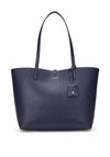 Ralph Lauren Faux Leather Reversible Large Tote, Navy