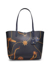 Ralph Lauren Faux Leather Reversible Large Tote, Navy
