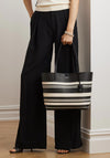 Ralph Lauren Faux Leather Reversible Large Tote, Black & White