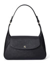 Ralph Lauren Schylar Medium Crosshatch Shoulder Bag, Black