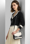 Ralph Lauren Sophee Patent Leather Crossbody Bag, White & Black