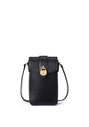 Ralph Lauren Tanner Leather Smartphone Crossbody Bag, Black