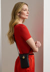 Ralph Lauren Tanner Leather Smartphone Crossbody Bag, Black