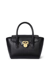 Ralph Lauren Tanner Pebbled Leather Small Satchel Grab Bag, Black