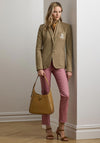 Ralph Lauren Tanner Leather Large Shoulder Bag, Light Tan