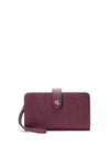 Ralph Lauren Crosshatch Leather Transition Wristlet, Red