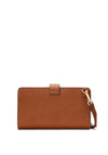 Ralph Lauren Crosshatch Leather Transition Wristlet, Tan
