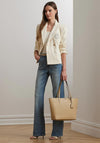Ralph Lauren Faux Leather Reversible Large Tote, Natural