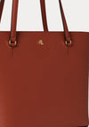 LAUREN Ralph Lauren Karly Crosshatch Leather Tote Bag, Orange