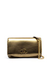 Ralph Lauren Metallic Lamb Nappa Leather Crossbody, Gold