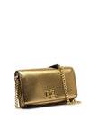 Ralph Lauren Metallic Lamb Nappa Leather Crossbody, Gold