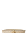Ralph Lauren Logo Reversible Croc Print Leather Belt, Tan