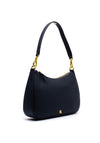 Ralph Lauren Danni Leather Shoulder Bag, Navy