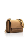 MICHAEL Michael Kors Claire Pebbled Leather Mini Crossbody Bag, Tan
