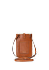 Ralph Lauren Leather Smartphone Crossbody Bag, Tan