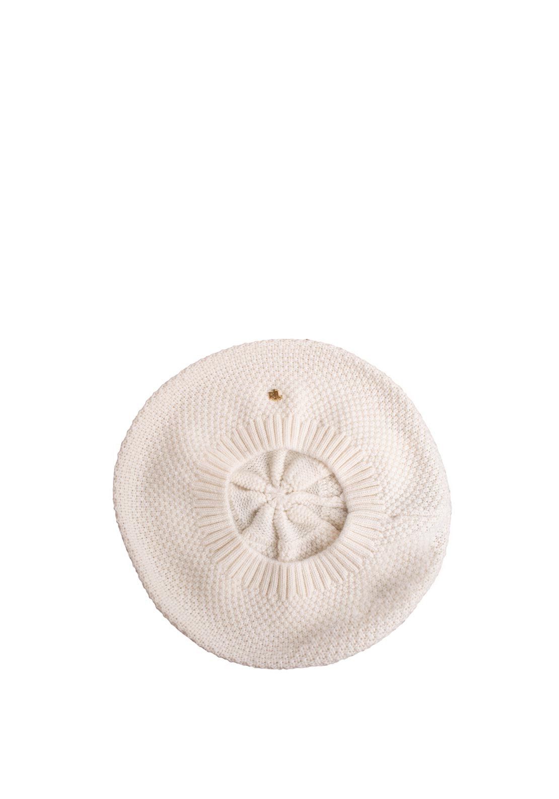 Ralph Lauren Core Knit Beret, Cream