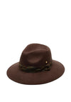 Ralph Lauren Tartan Detail Fedora Hat, Brown