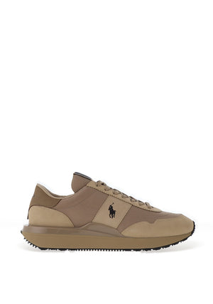 Ralph Lauren Train 89 Contrast Laced Trainers, Brown