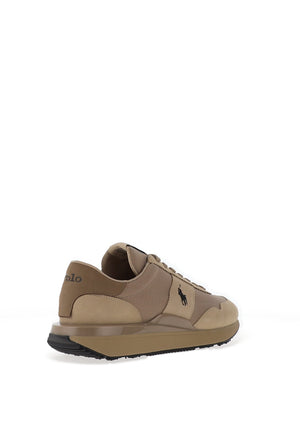 Ralph Lauren Train 89 Contrast Laced Trainers, Brown