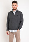 Ralph Lauren Classic Half Zip Sweatshirt, Dark Grey Heather