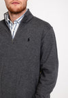 Ralph Lauren Classic Half Zip Sweatshirt, Dark Grey Heather