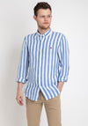 Ralph Lauren Slim Fit Linen Stripe Shirt, Blue