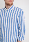 Ralph Lauren Slim Fit Linen Stripe Shirt, Blue
