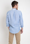 Ralph Lauren Slim Fit Linen Stripe Shirt, Blue