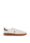 Ralph Lauren Bedford Trainers, White & Wine