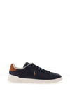 Ralph Lauren Polo Leather Trainers, Navy
