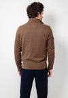 Ralph Lauren Luxury Quarter Zip Jersey Sweatshirt, Brown