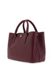 Ralph Lauren Marcy Leather Small Satchel Bag, Vintage Burgundy