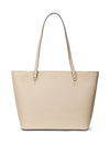 Ralph Lauren Karly Crosshatch Leather Tote, Sand
