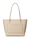 Ralph Lauren Karly Crosshatch Leather Tote, Sand