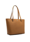 Ralph Lauren Karly Crosshatch Leather Tote, Tan