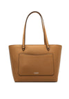 Ralph Lauren Karly Crosshatch Leather Tote, Tan