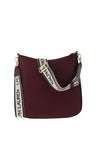 Ralph Lauren Cameryn Pebbled Leather Crossbody, Burgundy