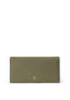 LAUREN Ralph Lauren Crosshatch Leather Slim Wallet, Green