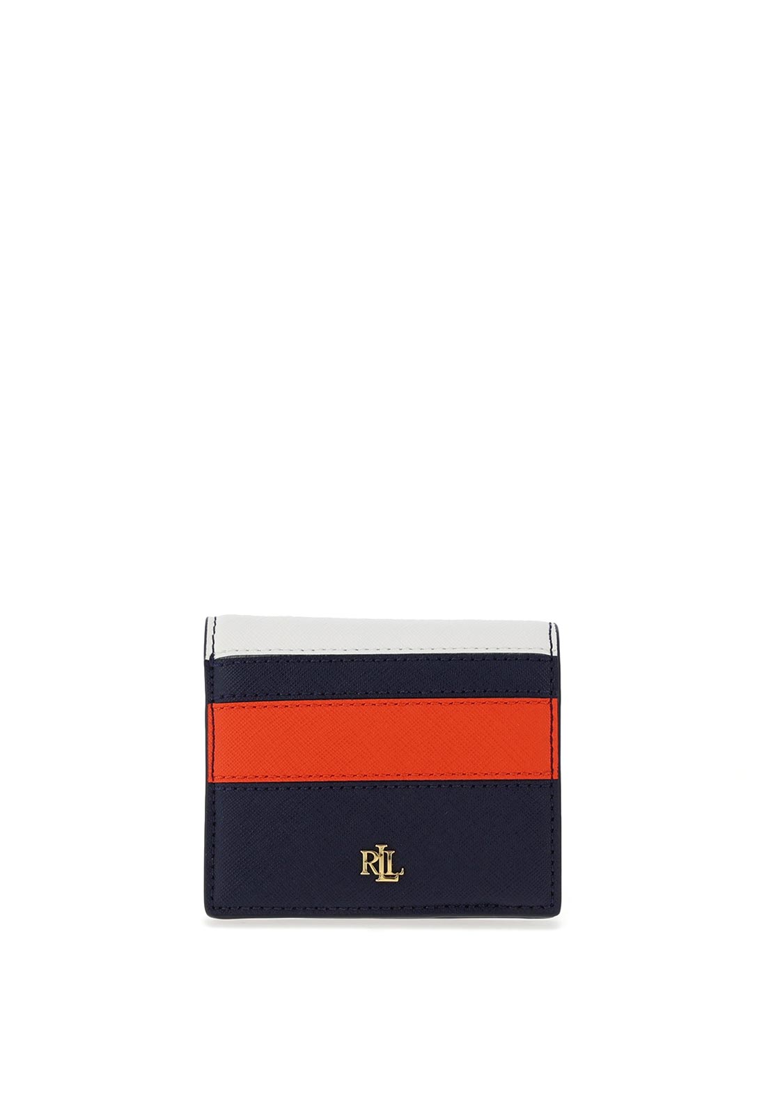 Ralph Lauren Resort Striped Compact Wallet, Navy Multi