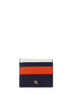 Ralph Lauren Resort Striped Compact Wallet, Navy Multi