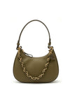 Ralph Lauren Leather Marcy Zip Shoulder Bag, Green