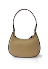 Ralph Lauren Leather Marcy Zip Shoulder Bag, Beige