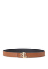 Ralph Lauren Logo Reversible Leather Belt, Black & Tan