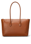 Ralph Lauren Tanner Pebbled Leather Satchel Bag, Lauren Tan