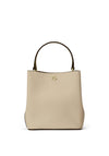 Ralph Lauren Reese Small Crosshatch Leather Bucket Bag, Beige