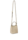 Ralph Lauren Reese Small Crosshatch Leather Bucket Bag, Beige